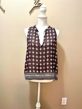 Aeropostale Boho Sleeveless Maroon Blouse Size XL